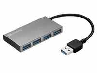 Sandberg 133-88 - USB 3.0 Pocket Hub 4 Port Adapter, Silber
