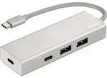 Hama Aluminium, USB 3.2 Gen 2 (3.1 Gen 2) Type-C, USB 3.2 Gen 1 (3.1 Gen 1) Type-A,