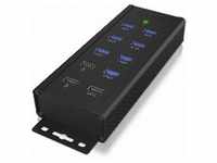 ICY BOX IB-HUB1703-QC3 - Industrie-Hub mit 7 Anschlüssen USB 3.0 mit Netzteil (12