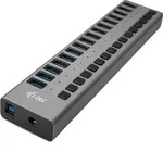 i-tec USB 3.0 Charging HUB 16port + Power Adapter 90 W, Drinnen, AC, Grau - Grau
