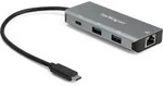 StarTech.com HB31C2A1CGB 3-Port-USB-C-Hub (mit LAN-Anschluss , 10 Gbit/s, 2x USB-A