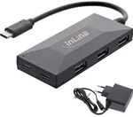InLine USB 3.2 Gen.1 Hub, USB-C zu 2 Port USB-C und 3 Port USB-A, mit PSU, USB 2.0