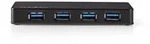 Nedis USB-Hub - USB-A Male - 4x USB A Female - 4-Port port(s) - USB 3.2 Gen 1 -