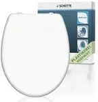 SCH&Uuml;TTE Duroplast WC Sitz WHITE, Toilettendeckel mit Absenkautomatik und
