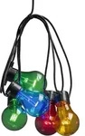 Konstsmide - LED Biergartenkette, bunt, 10 bunte Birnen / 80 warm wei&szlig;e Dioden, 24V