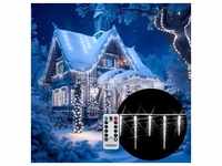 MONZANA® 40-80 LED Eiszapfenlichterkette Fernbedienung 8 Leuchtmodi Timer IP44 Innen
