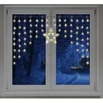 LED Sternen Lichtervorhang warm wei&szlig; - 140 cm - Deko Lichterkette mit 90 LED f&uuml;r