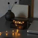 Konstsmide Weihnachtsbeleuchtung Micro LED Lichterkette Warmwei&szlig; - Silber