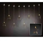 KONSTSMIDE LED Lichtervorhang, 8 Kunststoffsterne, 8 warm wei&szlig;en Dioden, 3V Innen