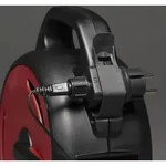 Konstsmide Micro LED Lichterkette mit Kabelaufroller, schwarz-rot, 200 warm wei&szlig;e