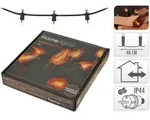 ECD Germany LED Lichterkette Flammeneffekt 360 cm mit 10 Gl&uuml;hbirnen in...
