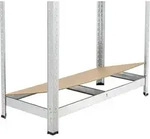Juskys Lagerregal Basic 2er Set 180x90x40 cm - max. 1750 kg - Metall Regale Silber -