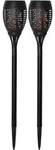 Star Trading 480-09 LED-Solar-Fackel "Flame", 2er Set schwarz, Kunststoff, imitiert