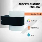 Ledvance Au&szlig;enleuchte Endura Style Updown dunkelgrau Up- & Downlight -...