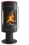 Justus Kaminofen | Meva | 5,5 kW | Top Keramik Bordeauxrot - Schwarz