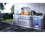 BUSCHBECK Outdoork&uuml;che Oxford, aus Edelstahl, B245 x T60 x H119 cm, Gasgrill...