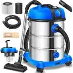 MASKO&reg; Industriestaubsauger, Nass Trockensauger HEPA, 3 in 1 Filtersystem, 58 l/s