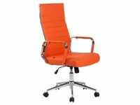 CLP Bürostuhl Kolumbus Kunstleder höhenverstellbar und drehbar, Farbe:orange
