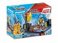 PLAYMOBIL City Action 70816 Starter Pack Baustelle mit Seilwinde