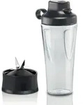 Bosch MMZBTK1B, Mixer-Flasche, Schwarz, Transparent, VitaPower Serie 4, Serie 2 &