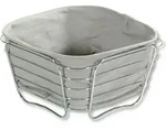 KESPER Brot- und Obstkorb, Metall, Textil: grau21 x 21 x 11 cm 90871 - Grau