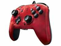 PDP Wired Controller Faceoff Deluxe + Audio für Nintendo Switch, rot-camouflage