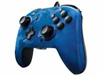 PDP Wired Controller Faceoff Deluxe + Audio für Nintendo Switch, blau-camouflage