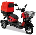 Rolektro, E-Carrier 25 V.3 Lithium, Rot, mit XXL-Koffer, 60V-32,5Ah Akku, 1000 Watt -
