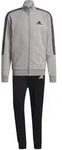 adidas Jogginganzug Herren schwarz im 3 Streifen Design, Gr&ouml;&szlig;e:6 [M] 50, Farbe:Grau