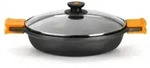 BRA A270524, Rund, Allzweckpfanne, Schwarz, PTFE, 220 &deg;C, Aluminium - Schwarz