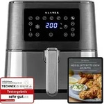 KLAMER 63378, Hei&szlig;luftfritteuse, 5,5 l, Einzelbild, Schwarz, Silber, Ber&uuml;hrung,