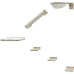 Kerbl Kletterwand f&uuml;r Katzen Rocky 52x17x37 cm Natur und Wei&szlig; - Naturbelassen/Wei&szlig;