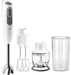 Braun ultiQuick 3 MQ 3125 B, P&uuml;rierstab, 0,6 l, 750 W, Grau, Wei&szlig; - Grau/Wei&szlig;