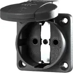 Mennekes 16A2P+E 230V schwarz 11032 Schuko-Anbau-Steckdose f. Baustromvert - Schwarz