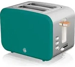 SWAN ST14610GRENEU Toaster Breitschlitz 2 Scheiben 3 Funktionen Design Nordic...