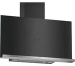 Neff D95FRW1S2, Kopffreihaube flach N 90 Wandesse 90 cm, Klarglas schwarz bedruckt,