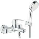 Grohe Wannen-Einhebelmischer Eurostyle C chrom, mit Brausegarnitur - Silber