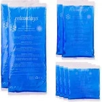 Relaxdays K&uuml;hlpads Gel im 8er Set, Erste Hilfe, wiederverwendbar, 3 Gr&ouml;&szlig;en,