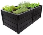 KHW Hochbeet Demeter Gr&ouml;&szlig;e XL - B 158 x T 82 x H 61 cm - 672 l - Grau