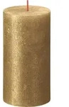 Bolsius Stumpenkerze Rustik Shimmer Gold 13 cm - Gold