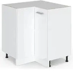 Eckunterschrank Vicco R-Line Wei&szlig; Hochglanz 75.6 cm ohne Arbeitsplatte, Model...