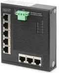 DIGITUS Switch Ind. 8-Port Gigabit Flat Unmanaged schwar - Schwarz