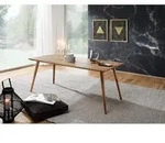 WOHNLING Esszimmertisch REPA 160 x 80 x 76 cm Sheesham rustikal Massiv-Holz Design