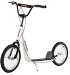 HOMCOM Tretroller Kinderroller Scooter Cityroller Luftreifen verstellbar Wei&szlig; -