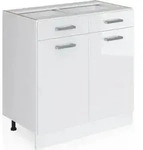 K&uuml;chenunterschrank Vicco R-Line Wei&szlig; Hochglanz 80 cm ohne Arbeitsplatte, Model