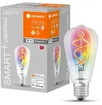 Ledvance Smartes LED-Filament WiFi, Edison, 4.5W ersetzt 60W, E27, RGBW, klar