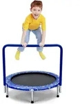 COSTWAY &phi;92cm Mini Trampolin, Fitness Trampolin faltbar, Kindertrampolin bis 150kg