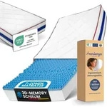 RELAXX Gel Matratze 90x200 cm mit 3D Memory Foam - 7 Zonen; 25cm H&ouml;he; H2/H3 -