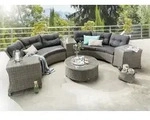 Destiny Loungeset RIO halbrund, 2 Schenkel, 3 Beistelltische, 1 Tisch &Oslash;90x38cm...