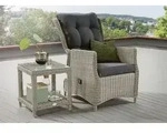 Destiny Balkonset CASA RELAX Sessel + Beistelltisch 46x46x50cm, vintage wei&szlig;